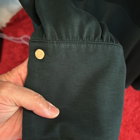 Zara emerald green stretch tee long sleeve dress XL and NWOT - Picture 3 of 4